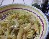 A picture of step 5 of Creamy Pasta With Burdock Root and Sweet Potato.