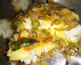 A picture of step 3 of Aloo chokha.