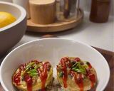 A picture of step 6 of Filipino Tortang Talong Egg Bites w/ Chicken Giniling 🇵🇭.