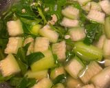 Hình bước làm 2 của món Canh mướp mồng tơi