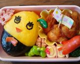A picture of step 1 of Funassyi Character Bento.
