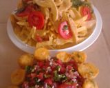 A picture of step 8 of Fried chips with kachumbari.