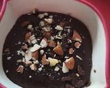 A picture of step 6 of Chocolate sooji halwa.