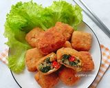 Foto langkah ke 6 dari resep Tahu Goreng Isi Bayam Jamur Pedas.