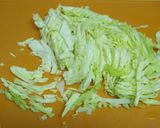 A picture of step 2 of Fluffy Kansai-style Okonomiyaki with Cabbage and Nagaimo Yam.