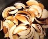 A picture of step 1 of Oyakodon (Chicken and Egg Rice Bowl).