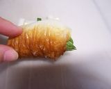 A picture of step 4 of Cheese Stuffed Chikuwa Fritters with Shiso.