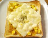A picture of step 4 of For Breakfast: Curry, Mayonnaise and Corn on Toast.