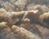 A picture of step 1 of Chicharrón in Red Sauce.