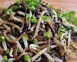 A picture of step 6 of Hijiki Seaweed, Konnyaku, and Bean Sprout Namul.