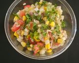 A picture of step 4 of Corn chaat.