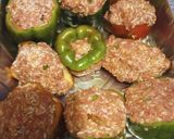 A picture of step 3 of Stuffed Bell Peppers served with Rice 2023.