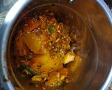 A picture of step 4 of Kura Dosakaya Chutney or Andhra Budamkaya Chutney.