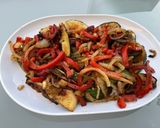 Une image de l'étape 14 de Courgettes rondes et poivron grillés aux épices italiennes (recette plancha).