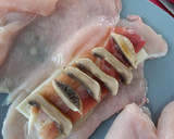 Foto del paso 2 de la receta: Escalopes de pechuga de pollo rellena de queso jamón y champiñón