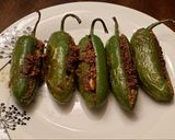 A picture of step 2 of Stuffed Green Peppers.