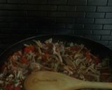Foto del paso 5 de la receta: Pollo esmechado full vegetales acompañado con tapas de berenjena