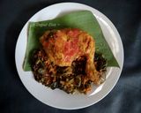 Foto langkah ke 4 dari resep Pepes panggang paha ayam dan kangkung.