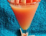 A picture of step 2 of Papaya Pina punch.