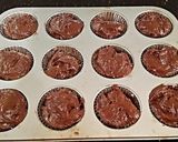 A picture of step 8 of Chocolate Individual Cheesecakes with a Salted Chocolate Caramel Glaze.