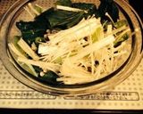 A picture of step 3 of Just 5 Minutes! Seasoned and Blanched Komatsuna Greens & Enoki Mushrooms.
