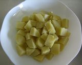 A picture of step 1 of Caramel Potatoes.