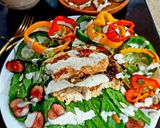 A picture of step 5 of Yoghurt paprika tilapia with blue cheese dressing.