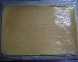 A picture of step 5 of Fluffy Strawberry Cream Swiss Roll.