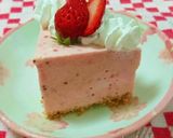 A picture of step 8 of Simple! No-Bake Cheesecake With A Strawberry Spring Scenery.