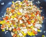 A picture of step 5 of Japanese-style Phad Ga Prao with Fragrant Perilla Leaves.