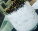 A picture of step 8 of Bharwa Masala Bhindi with Vegetable Raita - Dalgona Style.
