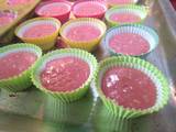 Muffins de chocolate rosa
