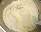 A picture of step 3 of Matcha Chocolate Adzuki Mont Blanc Shortcake.