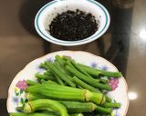 Hình bước làm 5 của món Đậu bắp, đậu đũa luộc chấm nước tương (chay)