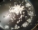 A picture of step 3 of Choo Choo train fried rice, vegetarian version.