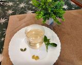 A picture of step 3 of Detox tea made with holy basil,ginger and green cardamom.