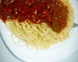 Foto del paso 5 de la receta: Fideos con salsa de carne y chorizo 😋🍝