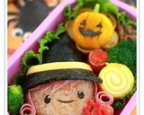 A picture of step 14 of Halloween Charaben (Character Bento) Little Witch Girl.