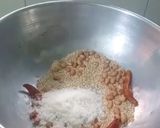 A picture of step 4 of Brinjal Curry in white gravy.