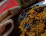 A picture of step 6 of Moong daal and turai.