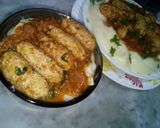 صورة لخطوة 2 من وصفة بيوريه بكفتة الدجاج وصلصة الطماطم la purée