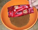 Chocolate candy cake recipe step 1 photo