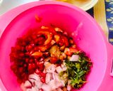 A picture of step 2 of Peanuts chaat.