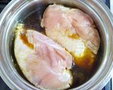 A picture of step 2 of A Summertime Dish! Light Simmered Chicken Breast Tenderized with Vinegar.