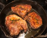 A picture of step 11 of Paprika Pork Chops w/ Peach Mint Purée & Creamy Coconut Curry Lentils.