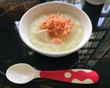 Hình bước làm 1 của món Cháo cá hồi khoai lang phô mai cho bé