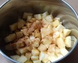 A picture of step 3 of Vickys Apple & Custard Cannelloni Crumble, GF DF EF SF NF.