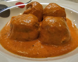 Foto del paso 9 de la receta: Albóndigas de rape y gambones en salsa de piquillo