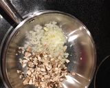 A picture of step 2 of Cajun grilled shrimp with loaded veggie Alfredo noodles.