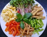 Hình bước làm 1 của món Gỏi xơ mít